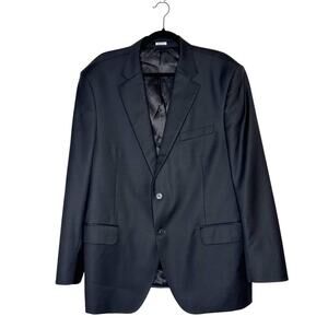 Peter Millar 100% Wool Blazer Men's Black Size 46R